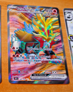POKEMON FRANCAISE CARD HOLO CARTE Feu-Percant EX 188/162 TEF FR MINT 2024 - Image 1