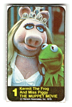 1979 General Mills The Muppet Movie Card #1b Kermit The Frog & Miss Piggy - Image 1