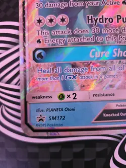 Pokemon Vaporeon GX SM172 SM Black Star Promo Jumbo Size, Near Mint Condition - Image 2
