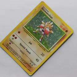 Hitmonchan 7/102 Base Set Holo 1999 WOTC damaged Pokemon tcg Card - HD Photos - Image 3