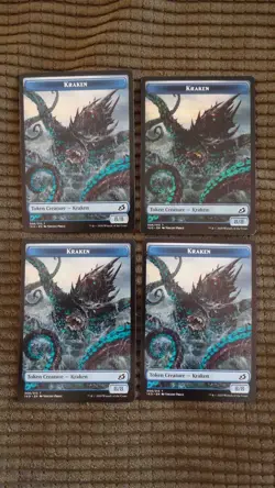 Magic: the Gathering / MtG Kraken Token (8/8) x4 Mixed Sets - Image 1