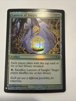 Magic the Gathering Foil Lantern of Insight Artifact card - Image 1