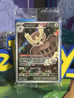Pokemon Noctowl Scarlet & Violet Black Star Promo 141 Sealed - Image 1