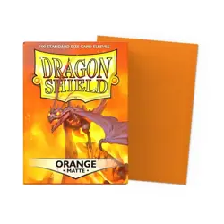 Dragon Shield Matte Orange Sleeves 100ct - Standard Size - MTG Pokemon TCG - Image 1