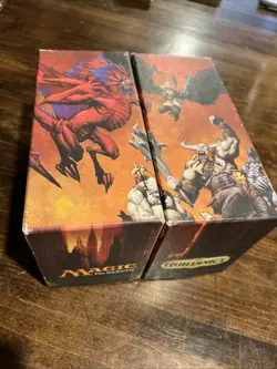 Magic The Gathering Guildpact Fat Pack Box Empty Set Of 2 MTG Rare Storage 2006 - Image 1