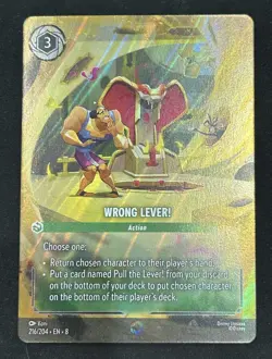Disney Lorcana Enchanted Wrong Lever! 216/204 Reign Of Jafar 🔥 2025 - Image 1