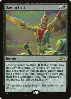 Saw in Half - Galaxy Foil Unfinity LP MTG - Image 1