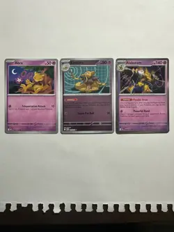 Pokemon TCG - Alakazam 56/132 Holo / Kadabra / Abra - Mega Evolution - Bundle - Image 1