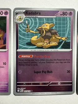Pokemon TCG - Alakazam 56/132 Holo / Kadabra / Abra - Mega Evolution - Bundle - Image 3
