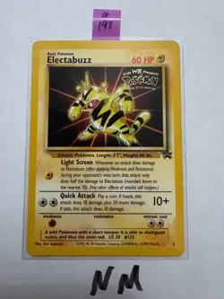 Pokemon TCG 1999 Electabuzz Stamped WB Kids First Movie Promo NM Mint - Image 1