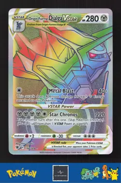 2022 Pokemon SWSH Astral Radiance 198/189 Origin Forme Dialga Vstar - Image 1