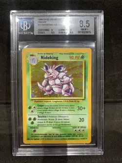 POKEMON BGS 8.5 NIDOKING 11/102 SET BASE HOLO ITALIANO NM-MT+ ITA 1999 - Image 1