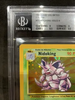 POKEMON BGS 8.5 NIDOKING 11/102 SET BASE HOLO ITALIANO NM-MT+ ITA 1999 - Image 2