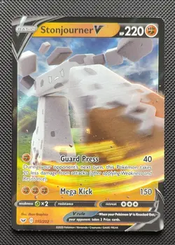 Stonjourner V 115/202 Sword & Shield Base Set Pokemon TCG Card - Image 1