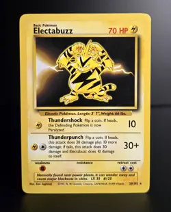 Pokemon TCG - ELECTABUZZ - 20/102 - RARE - UNLIMITED - BASE SET (1999) WOTC - LP - Image 1