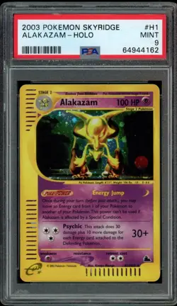 Pokemon Alakazam Skyridge Holo Rare #H1 PSA 9 Mint - Image 1