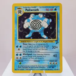 Pokemon TCG - Poliwrath 15/130 Base Set 2 Holo Rare WOTC - EXC - Image 2