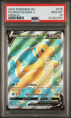 🇫🇷 DRACOLOSSE V FA PSA 10 - POKEMON GO 076/078 FR Carte Pokemon 🇫🇷 - Image 2