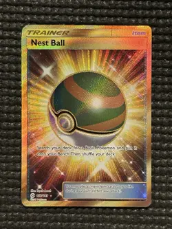 Pokemon TCG Nest Ball 255/198 S&V Scarlet & Violet Gold Secret Rare Trainer NM - Image 1