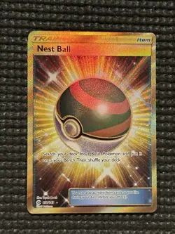 Pokemon TCG Nest Ball 255/198 S&V Scarlet & Violet Gold Secret Rare Trainer NM - Image 2