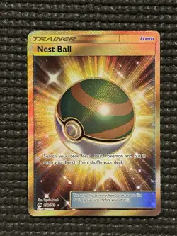 Pokemon TCG Nest Ball 255/198 S&V Scarlet & Violet Gold Secret Rare Trainer NM - Image 3