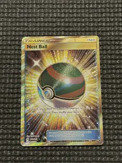 Pokemon TCG Nest Ball 255/198 S&V Scarlet & Violet Gold Secret Rare Trainer NM - Image 5