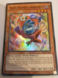 Toon Masked Sorcerer Yu-Gi-Oh! AP08-EN006 Super Rare - Image 1