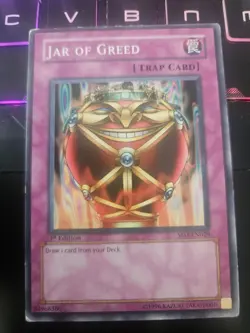 Yu GI Oh Jar of Greed 1st Edition Common SD3-EN029 LP - Image 1