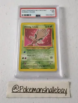 Shining Celebi 106/105 - Neo Destiny *PSA 7 - NM* Holo Secret Rare Pokemon Card - Image 1