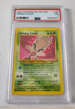 Shining Celebi 106/105 - Neo Destiny *PSA 7 - NM* Holo Secret Rare Pokemon Card - Image 3