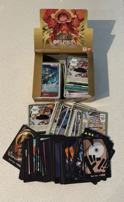 One Piece Card game Bulk Lot 300 Premium Booster Vol 1 Foil ENGLISH - Image 1