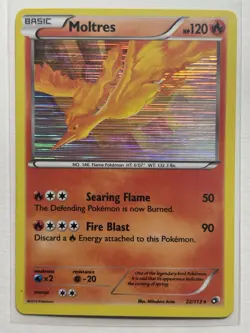 Moltres 22/113 - Black & White Legendary Treasures Holo Rare Pokemon Card - Image 1