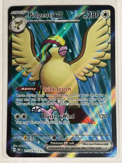Pidgeot Ex 217/197 - Obsidian Flames Ultra Rare Holo Pokemon Card NM - Image 1
