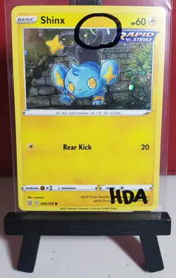 HD SWIRL Shinx 046/163 Cosmos Holo Rare Battle Styles Pokemon Card HDA - Image 1