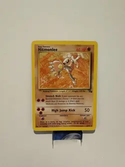 Pokemon TCG Hitmonlee Fossil Card 22/62 Non-Holo Rare NM - Image 1