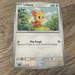 Lillipup Common SV: White Flare 074/086 NM Pokemon Card - Image 1