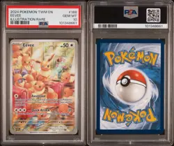 Pokemon Eevee 188/167 Illustration Rare Twilight Masquerade #188 GEM MINT PSA 10 - Image 3