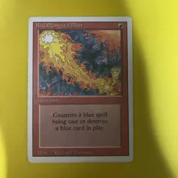 MTG Red Elemental Blast Revised Edition, Regular Card, Moderately Played - Image 1