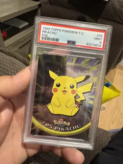 1999 TOPPS POKEMON TV FOIL #25 PIKACHU PSA 9 TCG Card MINT - Image 2