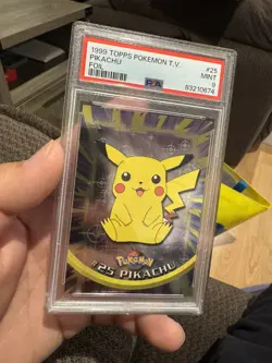 1999 TOPPS POKEMON TV FOIL #25 PIKACHU PSA 9 TCG Card MINT - Image 4