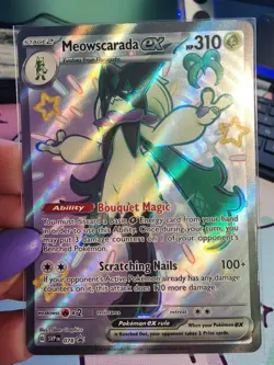 Meowscarada ex SVP078 Paldean Fates Holo Rare Promo Pokemon Card - Image 1