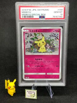 PSA 10 GEM MT Mimikyu 198/SM-P Special Box Promo Pokemon Card Japanese 2018 - Image 1