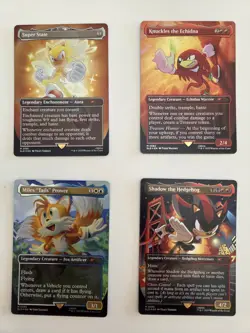 MTG Secret Lair Sonic Friends & Foes Rainbow Foil - All Cards + Bonus Card - Image 2