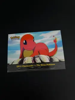 Pokemon Topps EP11 Charmander The Stray Pokemon Blue Logo Vintage Pokemon TCG - Image 1