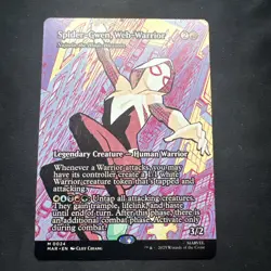 MTG Spider-Gwen Web-Warrior 0024 Regular Mythic Rare Spider-Man Borderless Magic - Image 1