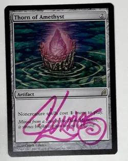 1x V1306: Thorn of Amethyst: NM: Lorwyn: Signed/Autographed: Chuck Lukacs: Pink - Image 1