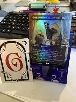 MTG Gray Merchant of Asphodel Foil Secret Lair Encyclopedia of Magic - Image 1