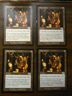 MTG Urza's Saga Artifact Uncommon Claws Of Gix x4 Unplayed - NM Cond - Image 1