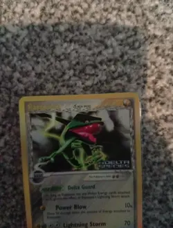 Pokemon Rayquaza Card 13/113 Reverse Holo Rare EX Delta Species Stamped - Image 2
