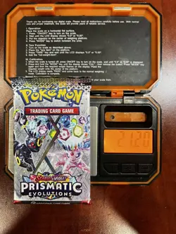 21.20g HeavyU Prismatic Evolutions Pokemon Sealed Booster Pack New - Image 1